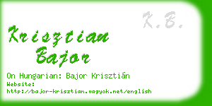 krisztian bajor business card